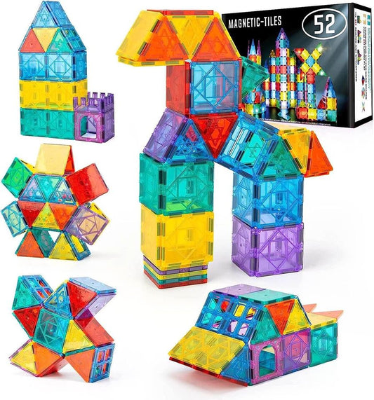 Magnetic Tiles for Kids-52pcs