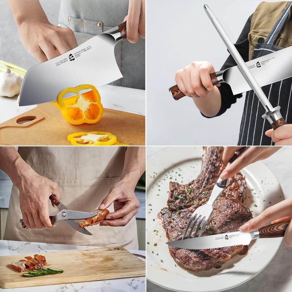 TUO 17 PCS Kitchen Knives Set
