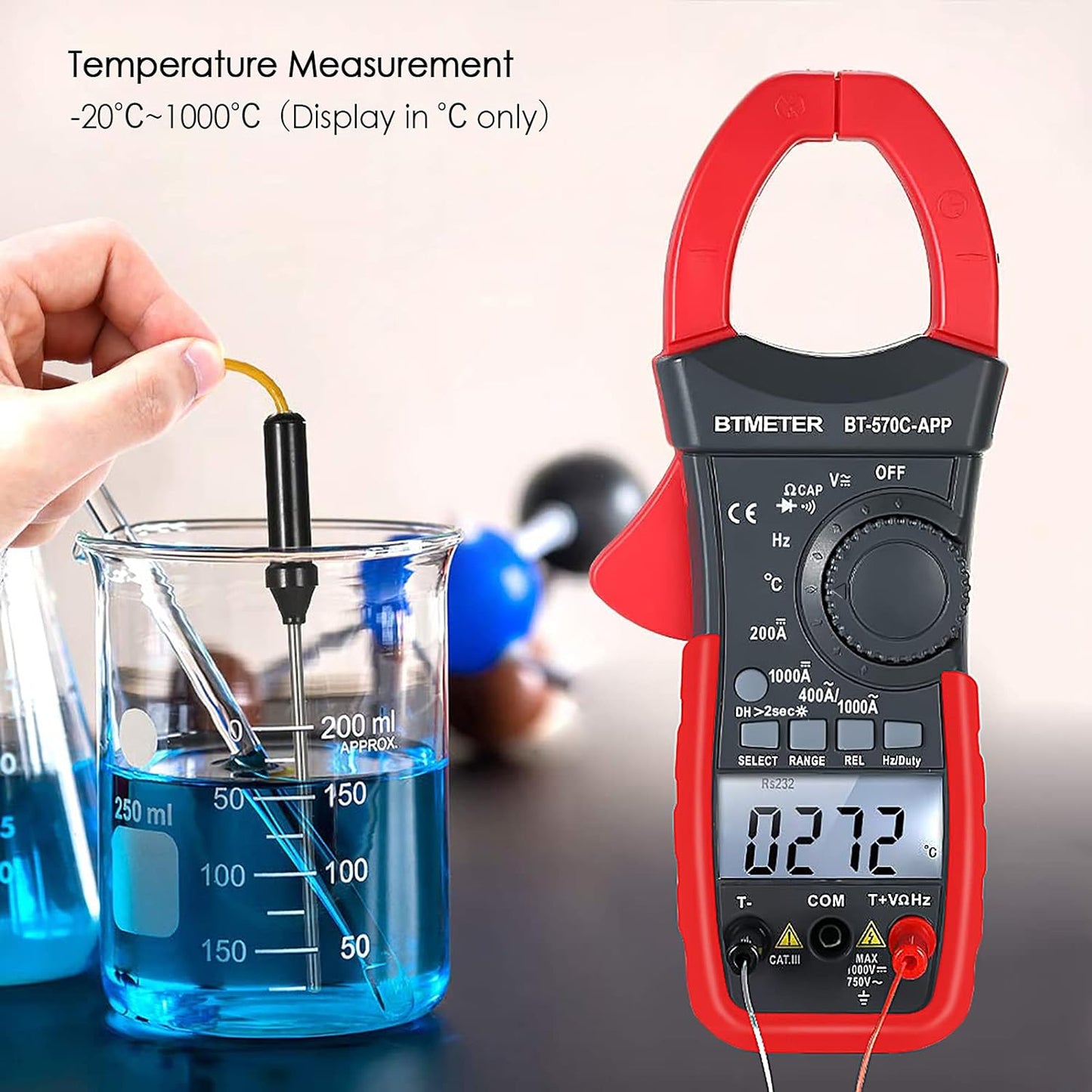 Clamp Mutlimeter  with Temp Test,bluetooth-app