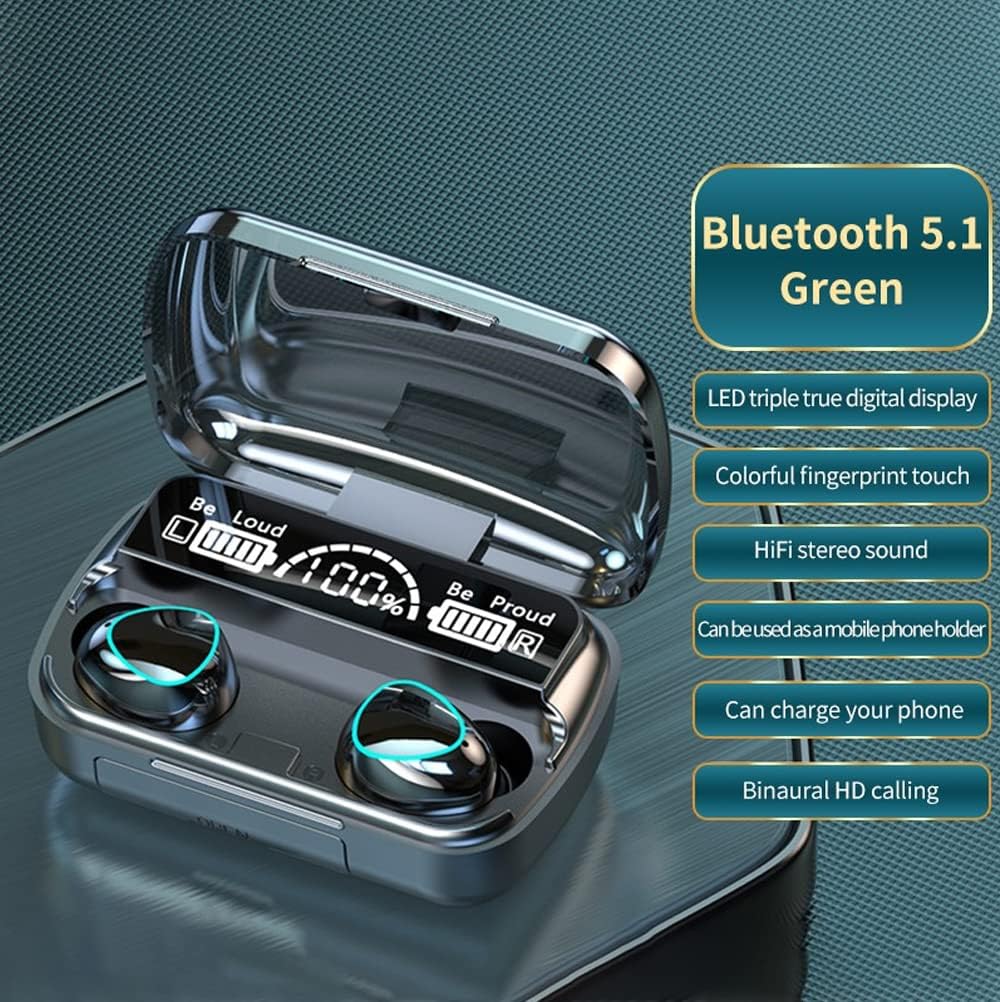Wireless Earbuds Bluetooth 5.1,HiFi Stereo with Mic