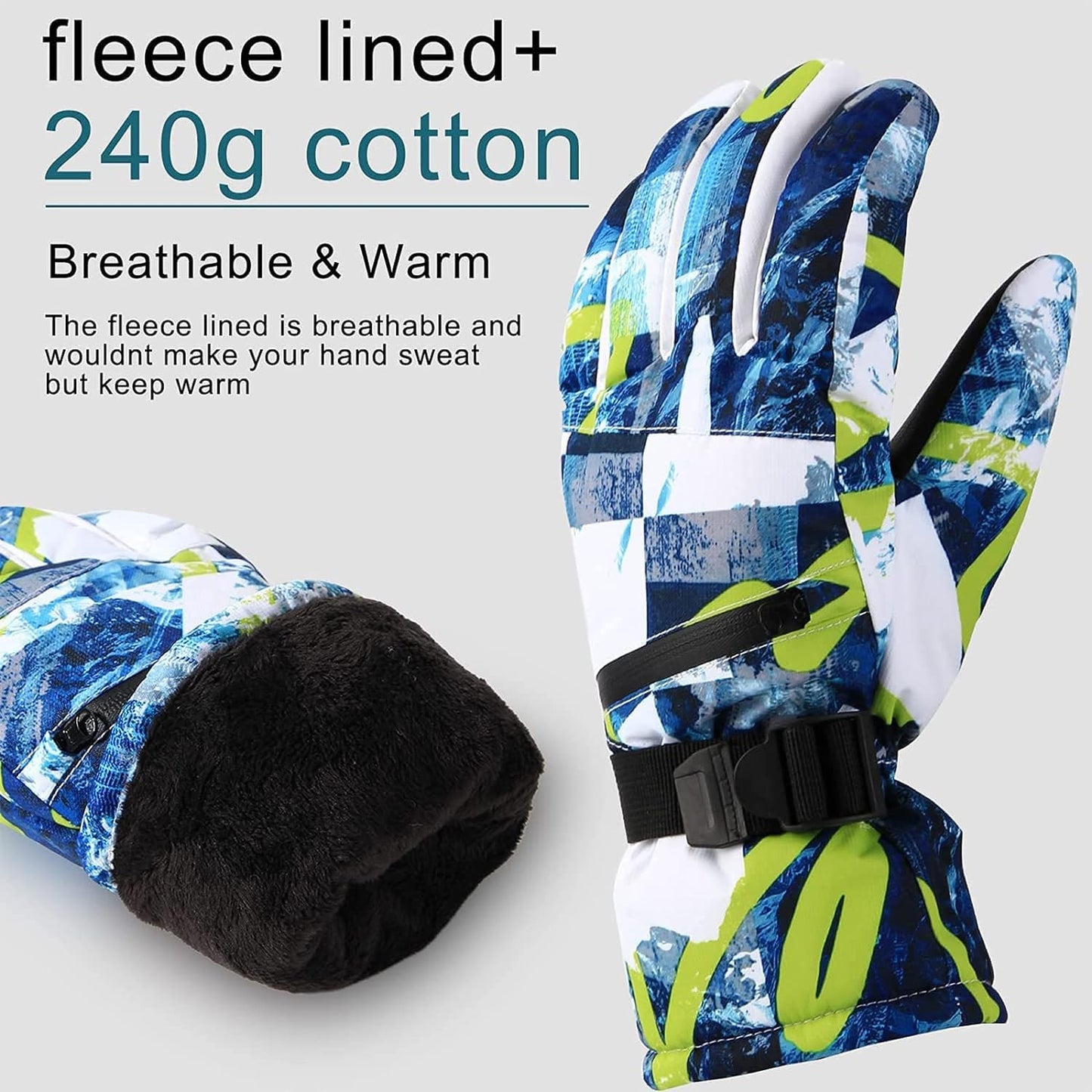 Ski Gloves,Waterproof  Warm Touchscreen