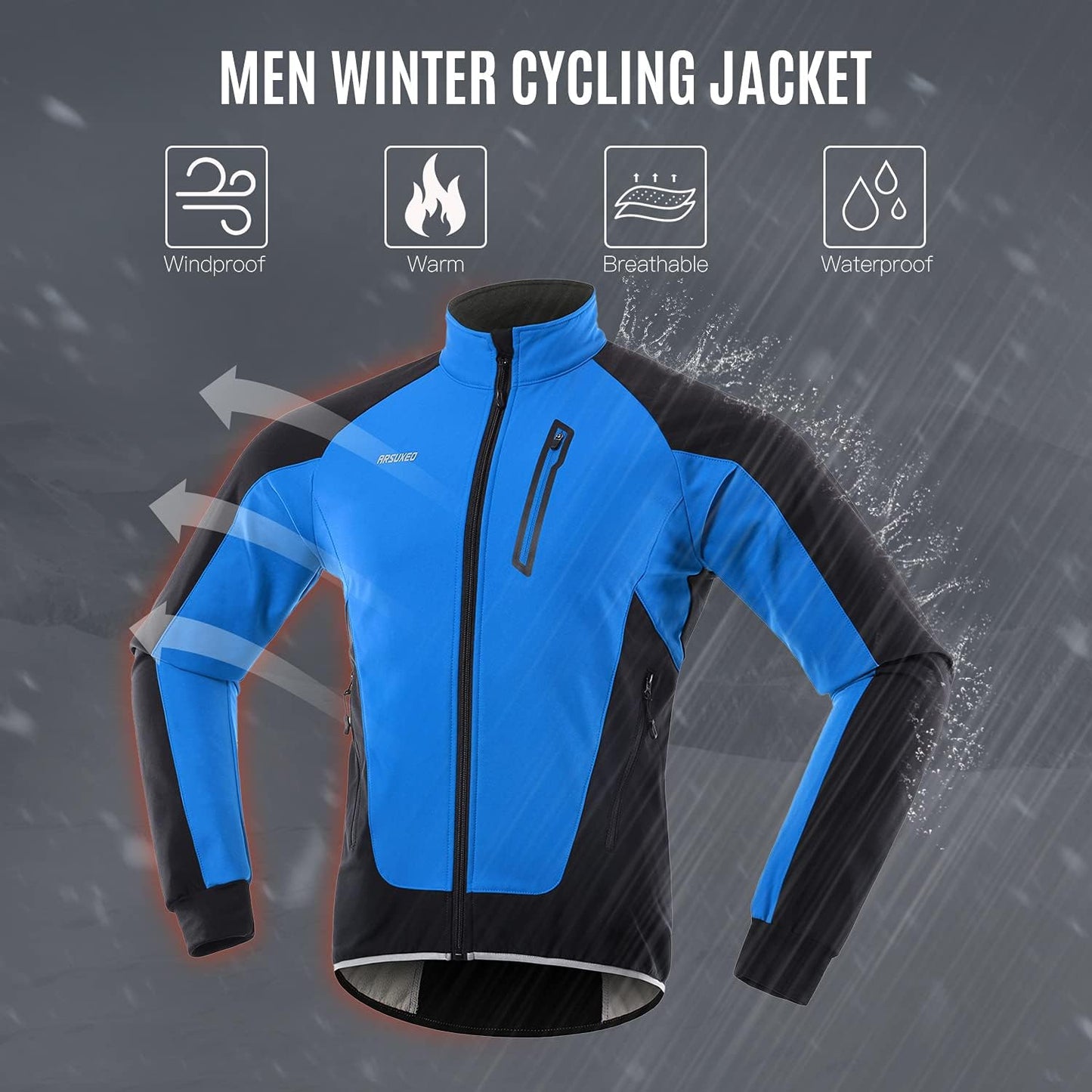 Thermal Fleece Men Cycling Jacket