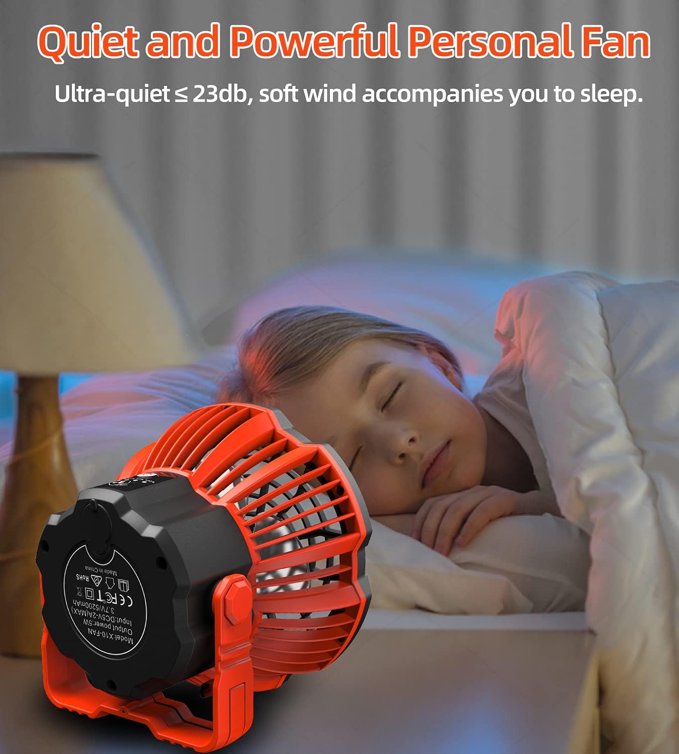 Movable Fan Rechargeable Portable Light