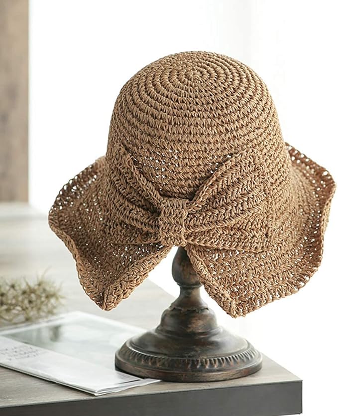 Foldable Wide Brim Floppy Straw Beach Sun Hat