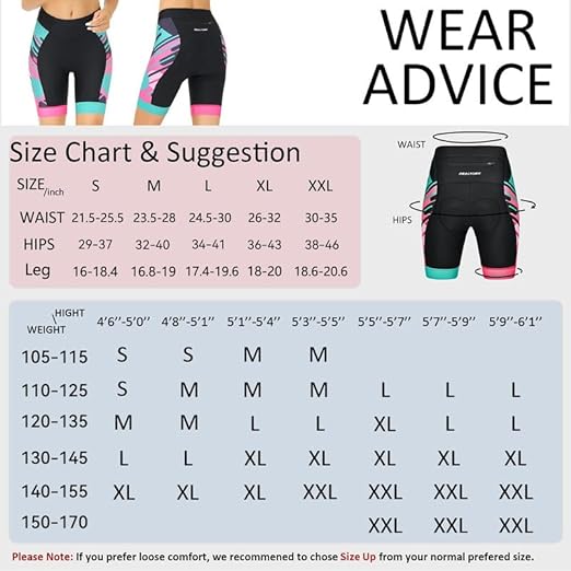 Women's Cycling Bike Shorts 3D Padded with Pocket