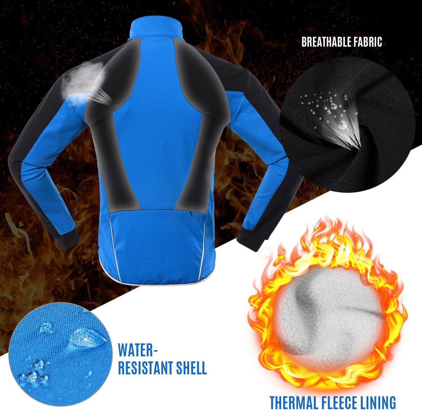 Thermal Fleece Men Cycling Jacket