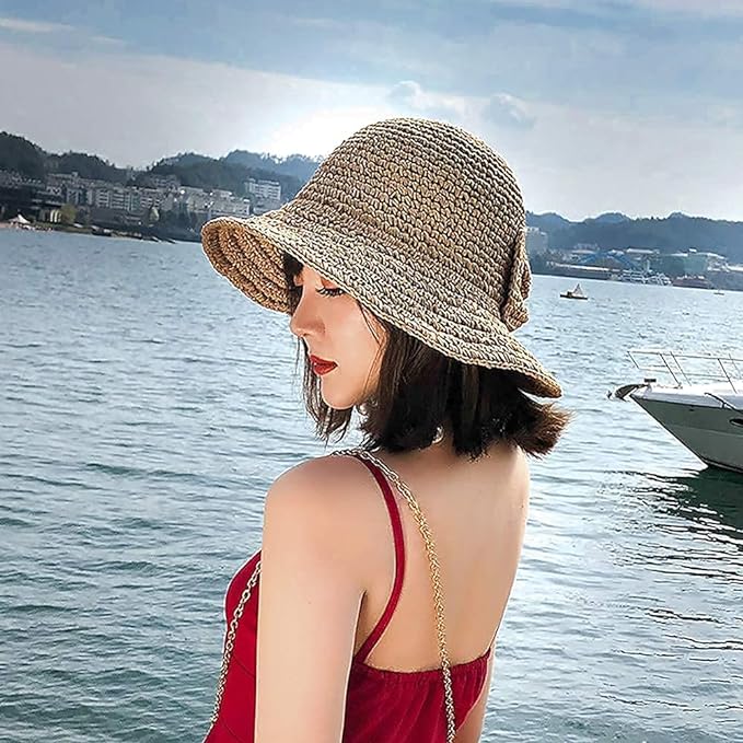 Foldable Wide Brim Floppy Straw Beach Sun Hat